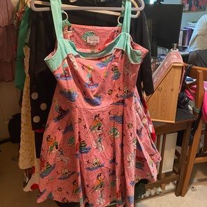 Pinup couture go lightly Peter pan print dress